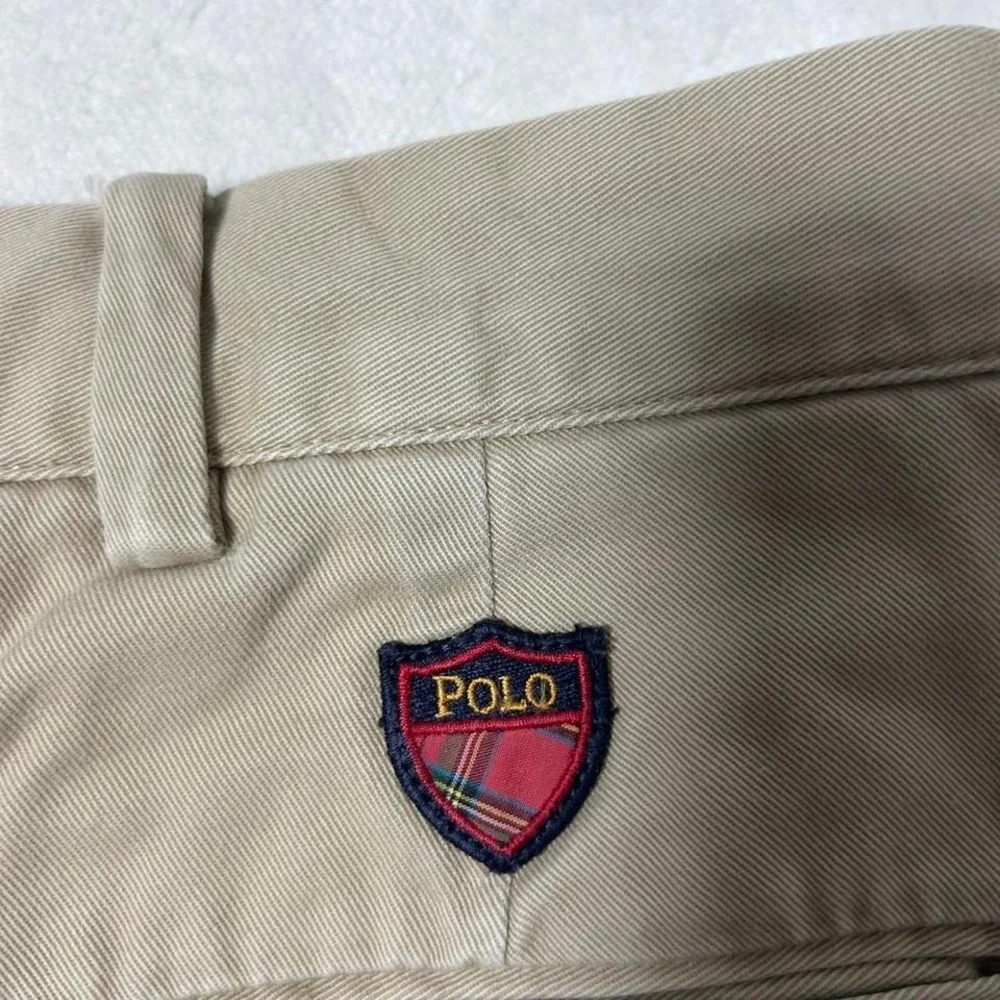 VINTAGE Polo Ralph Lauren  Shorts Khaki Chino Pleated Preppy Men's Size 40‎